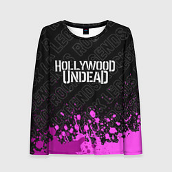 Лонгслив женский Hollywood Undead rock legends: символ сверху, цвет: 3D-принт