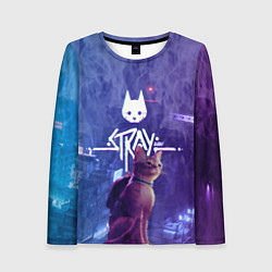 Лонгслив женский Stray - kot - neon, цвет: 3D-принт