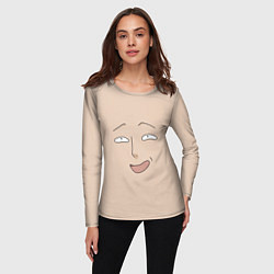 Лонгслив женский One Punch man Saitama face, цвет: 3D-принт — фото 2
