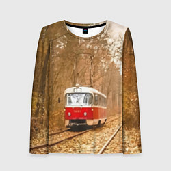 Женский лонгслив Одинокий трамвай - Россия