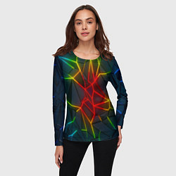 Лонгслив женский Семицветный перелив, цвет: 3D-принт — фото 2