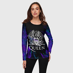 Лонгслив женский Queen пламя неон, цвет: 3D-принт — фото 2