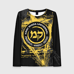 Лонгслив женский Krav maga tactical defense system emblem, цвет: 3D-принт