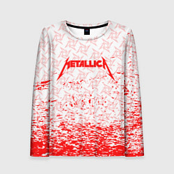 Лонгслив женский Metallica - брызги, цвет: 3D-принт