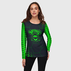 Лонгслив женский Battletoads Абстракция соты, цвет: 3D-принт — фото 2