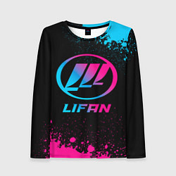 Лонгслив женский Lifan - neon gradient, цвет: 3D-принт