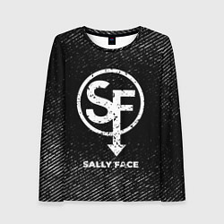 Лонгслив женский Sally Face с потертостями на темном фоне, цвет: 3D-принт