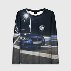 Лонгслив женский BMW на ночной трассе, цвет: 3D-принт