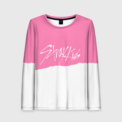 Женский лонгслив Stray Kids pink and white