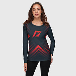 Лонгслив женский Красный символ Need for Speed на темном фоне со ст, цвет: 3D-принт — фото 2