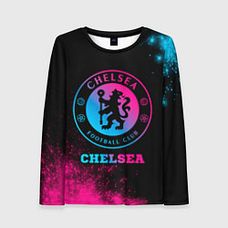 Лонгслив женский Chelsea - neon gradient, цвет: 3D-принт