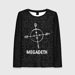 Лонгслив женский Megadeth glitch на темном фоне, цвет: 3D-принт