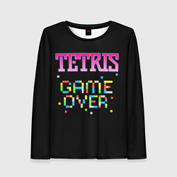 Лонгслив женский Tetris - Game Over, цвет: 3D-принт