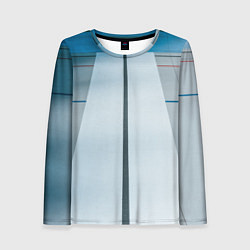 Лонгслив женский Абстрактные линии и цветные пластины, цвет: 3D-принт