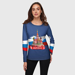 Лонгслив женский Москва Кремль, цвет: 3D-принт — фото 2