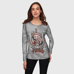 Лонгслив женский Голова викинга в доспехах, цвет: 3D-принт — фото 2