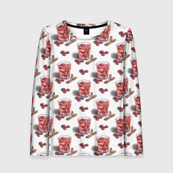 Лонгслив женский Глинтвейн с корицей, цвет: 3D-принт