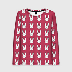 Женский лонгслив Bunny Pattern red