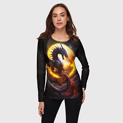 Лонгслив женский Звездный дракон, цвет: 3D-принт — фото 2
