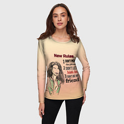 Лонгслив женский New rules, цвет: 3D-принт — фото 2