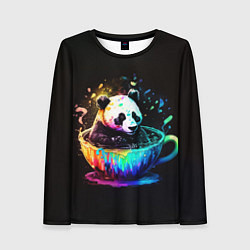 Лонгслив женский Панда в кружке, цвет: 3D-принт