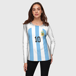 Лонгслив женский Марадона форма сборной Аргентины, цвет: 3D-принт — фото 2