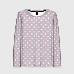 Женский лонгслив Розовые листья берёзы