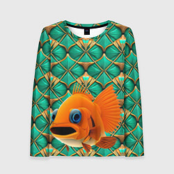 Лонгслив женский Сказочная золотая рыбка, цвет: 3D-принт