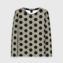 Лонгслив женский Шестиугольная сота, цвет: 3D-принт