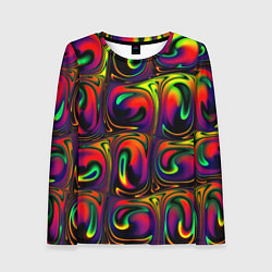 Лонгслив женский Digital abstraction paint, цвет: 3D-принт