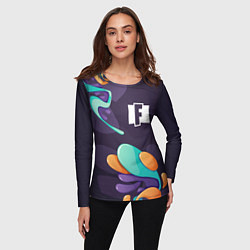 Лонгслив женский Fortnite graffity splash, цвет: 3D-принт — фото 2