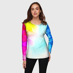 Лонгслив женский Gradient colors geometry, цвет: 3D-принт — фото 2