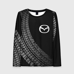 Лонгслив женский Mazda tire tracks, цвет: 3D-принт