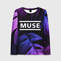 Лонгслив женский Muse neon monstera, цвет: 3D-принт