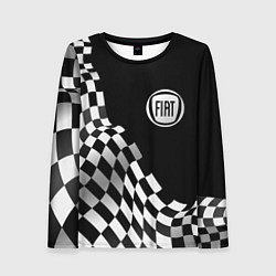 Лонгслив женский Fiat racing flag, цвет: 3D-принт