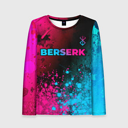 Женский лонгслив Berserk - neon gradient: символ сверху