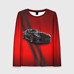 Лонгслив женский Английский спортивный автомобиль Jaguar, цвет: 3D-принт