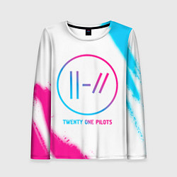 Лонгслив женский Twenty One Pilots neon gradient style, цвет: 3D-принт