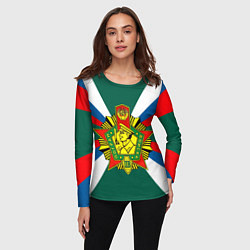 Лонгслив женский Пограничные войска России, цвет: 3D-принт — фото 2