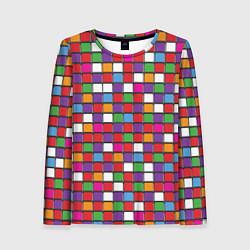 Женский лонгслив Color cubes