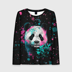 Лонгслив женский Панда в розовом и голубом - нейронная сеть, цвет: 3D-принт