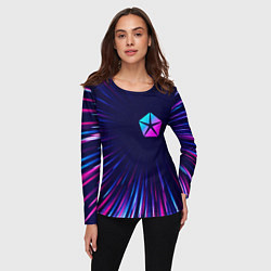 Лонгслив женский Jeep neon speed lines, цвет: 3D-принт — фото 2