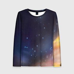 Лонгслив женский Космическое полотно, цвет: 3D-принт