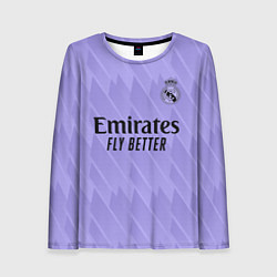 Лонгслив женский Винисиус Жуниор Реал Мадрид форма 2223 гостевая, цвет: 3D-принт