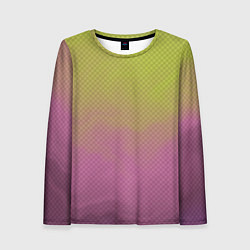 Лонгслив женский Салатово-розовый дым - Хуф и Ся, цвет: 3D-принт
