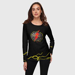 Лонгслив женский Flash and Batman logo, цвет: 3D-принт — фото 2