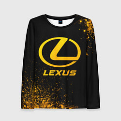 Лонгслив женский Lexus - gold gradient, цвет: 3D-принт