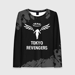 Лонгслив женский Tokyo Revengers glitch на темном фоне, цвет: 3D-принт