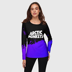 Лонгслив женский Arctic Monkeys purple grunge, цвет: 3D-принт — фото 2