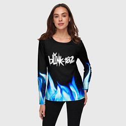 Лонгслив женский Blink 182 blue fire, цвет: 3D-принт — фото 2